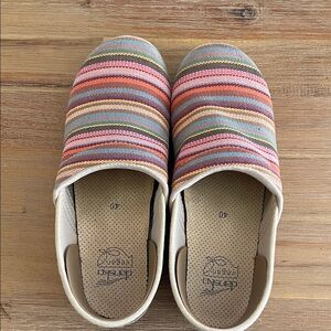 Dansko Multicolor Striped Mules